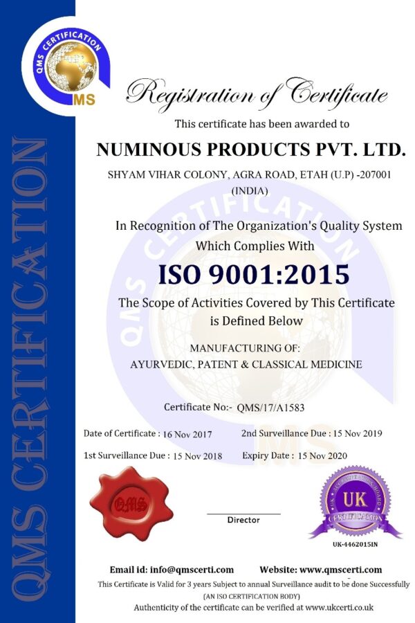 ISO certificate